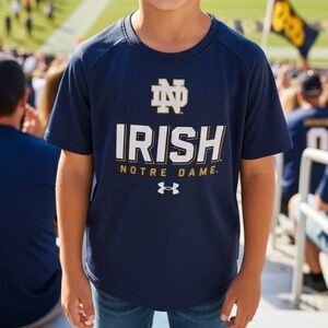 Under Armour Navy Notre Dame IRISH Short Sleeve Tee